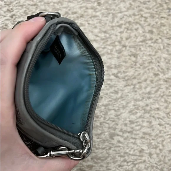 Coach Charcoal Gray Wristlet with Signature C Logo Pattern - Picture 11 of 16